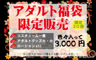 アダルト福袋限定販売中 コスチュームも入ったラッキーバッグ♪