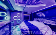 212号室④【宇宙ルーム】
（Type：F／Standard A）
Stay:￥10,900～，
Rest:￥5,900～　　NEW！