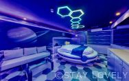 608号室①【宇宙room】
（Type：D／Deluxe A）
Stay:￥12,900～，
Rest:￥6,900～　　NEW！